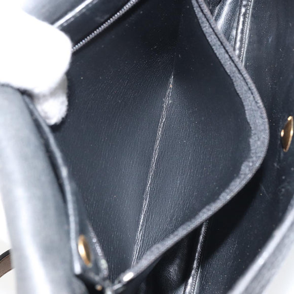 Christian Dior Shoulder Bag Leather Black Auth ka1953