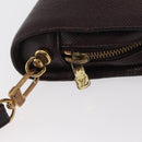 LOUIS VUITTON Taiga Baikal Clutch Bag Acajou M30186 LV Auth ka1956-8