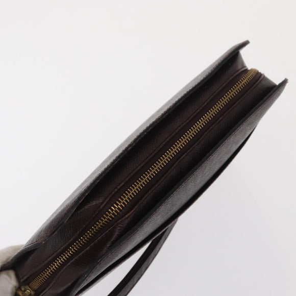 LOUIS VUITTON Taiga Baikal Clutch Bag Acajou M30186 LV Auth ka1956