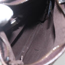 FENDI Zucchino Canvas Shoulder Bag Brown Silver Auth ka1960-16