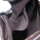 FENDI Zucchino Canvas Shoulder Bag Brown Silver Auth ka1960-19