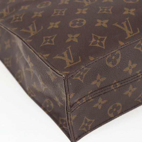 LOUIS VUITTON Monogram Sac Plat Handtasche M51140 LV Auth ka1968