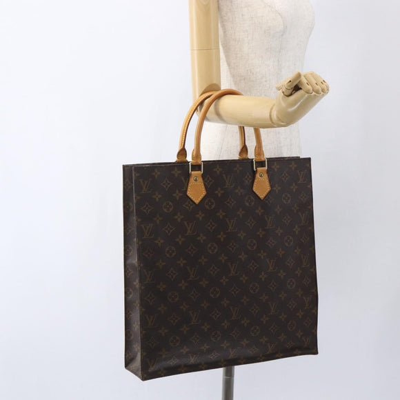 LOUIS VUITTON Monogram Sac Plat Handtasche M51140 LV Auth ka1968