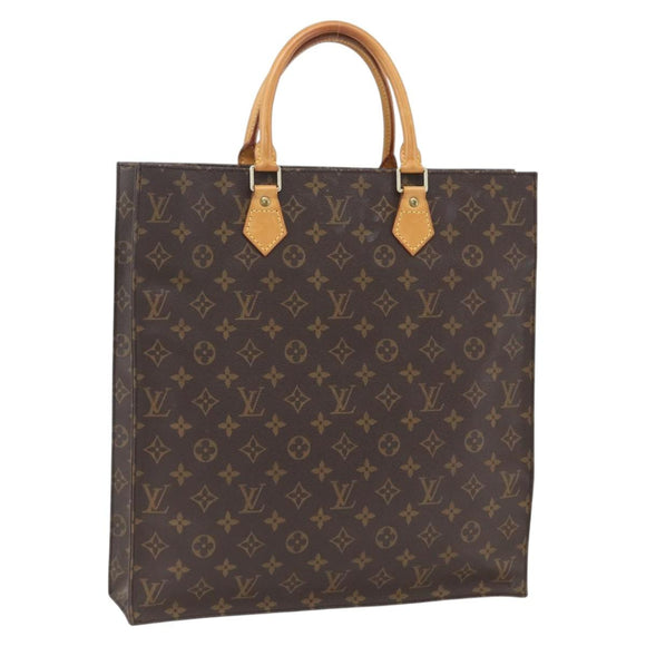LOUIS VUITTON Monogram Sac Plat Handtasche M51140 LV Auth ka1968