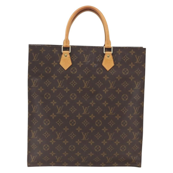 LOUIS VUITTON Monogram Sac Plat Handtasche M51140 LV Auth ka1968