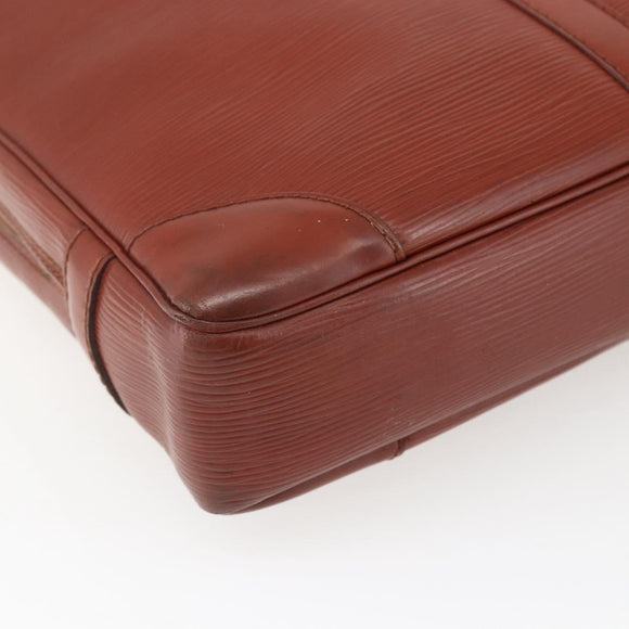 LOUIS VUITTON Epi Porte Documents Voyage Business Bag Brown M54478 Auth ka1969