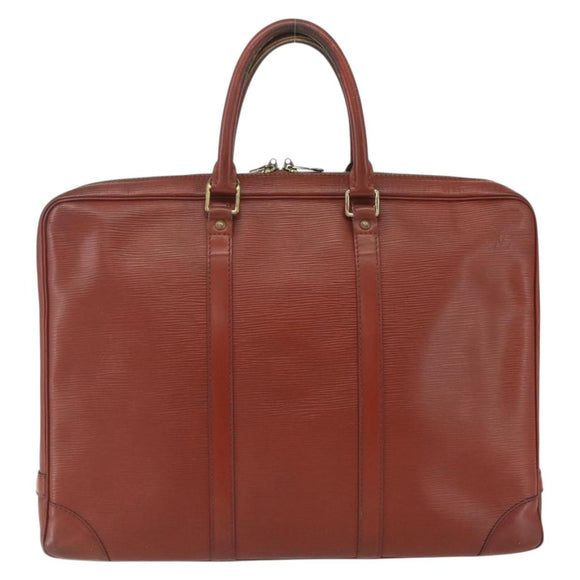 LOUIS VUITTON Epi Porte Documents Voyage Business Bag Brown M54478 Auth ka1969