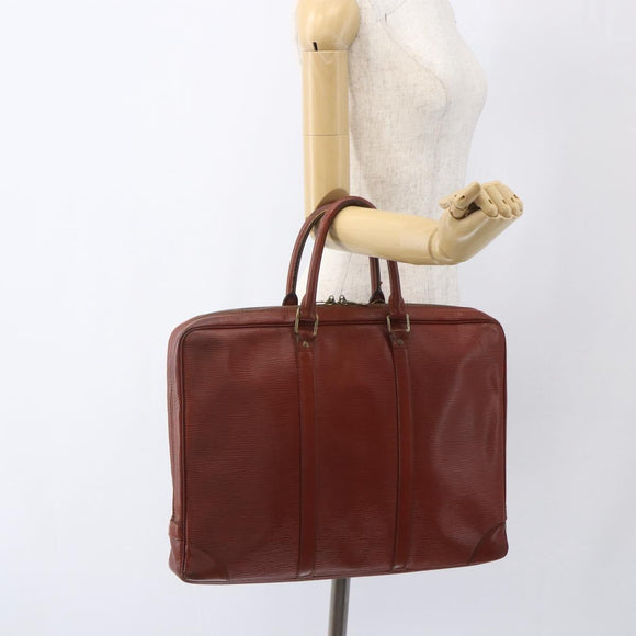 LOUIS VUITTON Epi Porte Documents Voyage Business Bag Brown M54478 Auth ka1969