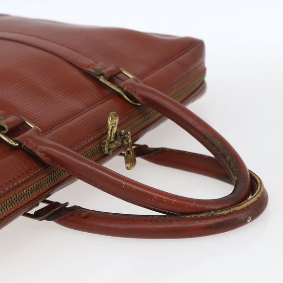 LOUIS VUITTON Epi Porte Documents Voyage Business Bag Brown M54478 Auth ka1969
