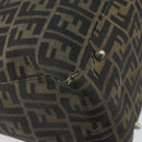 FENDI Zucca Canvas Hand Bag Brown Black Silver Auth ka1974-11