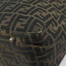 FENDI Zucca Canvas Hand Bag Brown Black Silver Auth ka1974-12