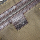 FENDI Zucca Canvas Hand Bag Brown Black Silver Auth ka1974-16