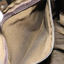 FENDI Zucca Canvas Hand Bag Brown Black Silver Auth ka1974-21