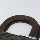 FENDI Zucca Canvas Hand Bag Brown Black Silver Auth ka1974-8