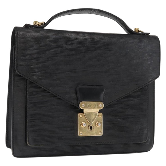 LOUIS VUITTON Epi Monceau 28 Hand Bag Black M52122 LV Auth ka1983