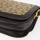 CELINE C Sulky Shoulder Bag Canvas Brown Gold Auth ka1988-12