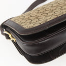 CELINE C Sulky Shoulder Bag Canvas Brown Gold Auth ka1988-13