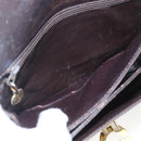 CELINE C Sulky Shoulder Bag Canvas Brown Gold Auth ka1988-17