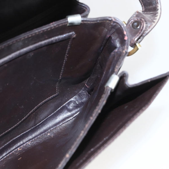 CELINE C Sulky Shoulder Bag Canvas Brown Gold Auth ka1988