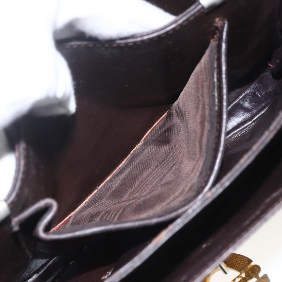 CELINE C Sulky Shoulder Bag Canvas Brown Gold Auth ka1988
