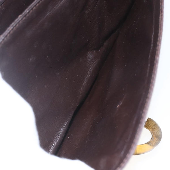 CELINE C Sulky Shoulder Bag Canvas Brown Gold Auth ka1988