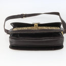 CELINE C Sulky Shoulder Bag Canvas Brown Gold Auth ka1988-9