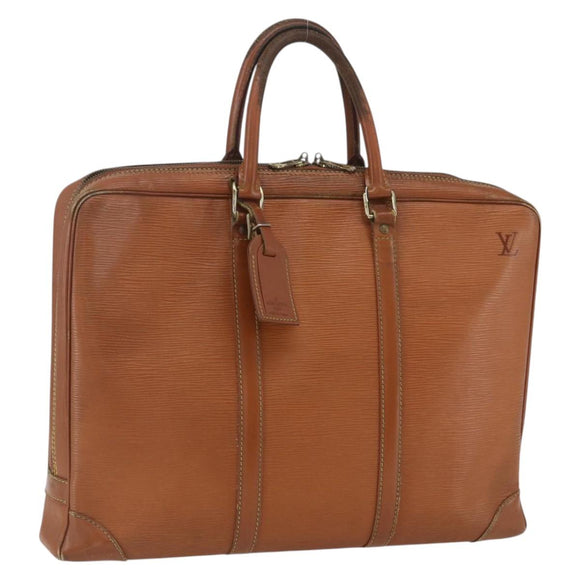 LOUIS VUITTON Epi Porte Documents Voyage Business Bag Brown M54478 Auth ka1990