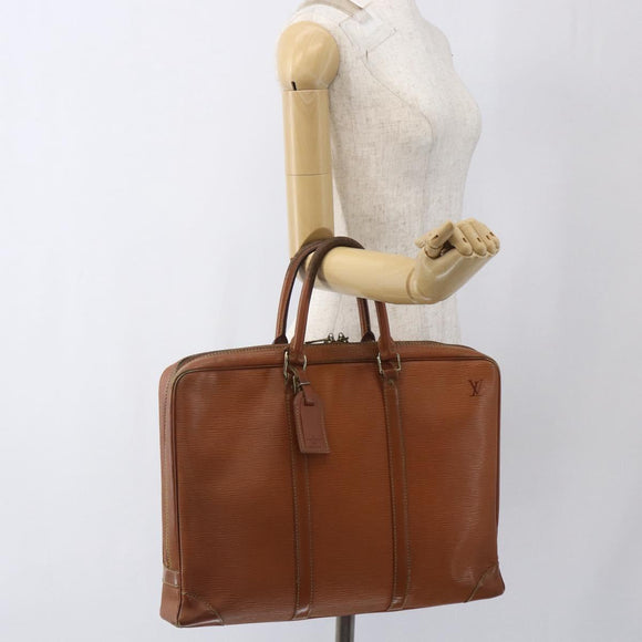 LOUIS VUITTON Epi Porte Documents Voyage Business Bag Brown M54478 Auth ka1990
