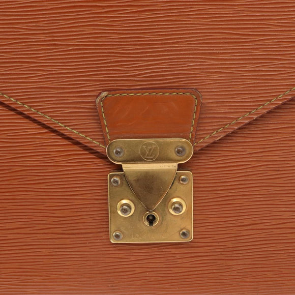 LOUIS VUITTON Epi Serviette Conseiller Briefcase Zipangu Gold M54428 Auth ka1991