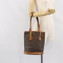 LOUIS VUITTON Monogram Bucket PM Shoulder Bag M42238 LV Auth ka1993-23