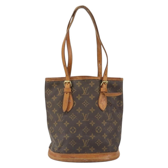 LOUIS VUITTON Monogram Bucket PM Shoulder Bag M42238 LV Auth ka1993