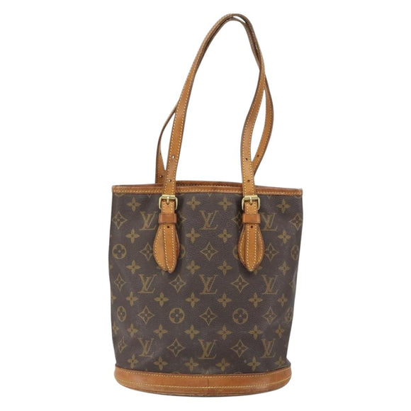 LOUIS VUITTON Monogram Bucket PM Shoulder Bag M42238 LV Auth ka1993