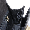 Salvatore Ferragamo Gancini Hand Bag Patent leather 2way Black Gold Auth ka1994-19