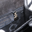 Salvatore Ferragamo Gancini Hand Bag Patent leather 2way Black Gold Auth ka1994-24