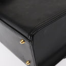 VERSACE Hand Bag Leather Black Gold Auth ka1996-16