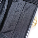 VERSACE Hand Bag Leather Black Gold Auth ka1996-11