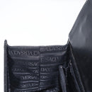 VERSACE Hand Bag Leather Black Gold Auth ka1996-20