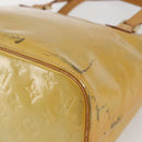 LOUIS VUITTON Monogram Vernis Houston Hand Bag Gris M91053 LV Auth ka1997-15