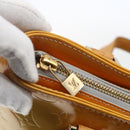 LOUIS VUITTON Monogram Vernis Houston Hand Bag Gris M91053 LV Auth ka1997-10