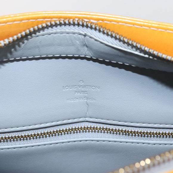 LOUIS VUITTON Monogram Vernis Houston Hand Bag Gris M91053 LV Auth ka1997