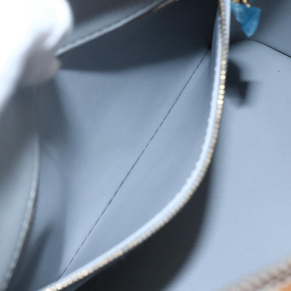 LOUIS VUITTON Monogram Vernis Houston Hand Bag Gris M91053 LV Auth ka1997