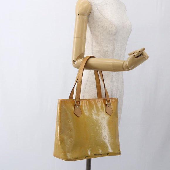 LOUIS VUITTON Monogram Vernis Houston Hand Bag Gris M91053 LV Auth ka1997