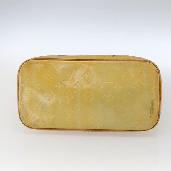 LOUIS VUITTON Monogram Vernis Houston Hand Bag Gris M91053 LV Auth ka1997