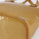 LOUIS VUITTON Monogram Vernis Houston Hand Bag Beige M91004 LV Auth ka1998-9
