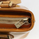 LOUIS VUITTON Monogram Vernis Houston Hand Bag Beige M91004 LV Auth ka1998-17