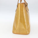 LOUIS VUITTON Monogram Vernis Houston Hand Bag Beige M91004 LV Auth ka1998-4