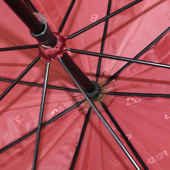 FENDI Zucca Umbrella Nylon Bordeaux Auth ka200