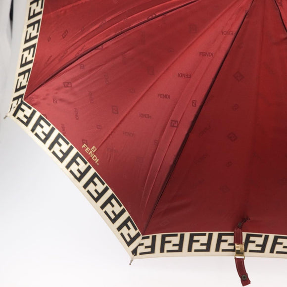FENDI Zucca Umbrella Nylon Bordeaux Auth ka200