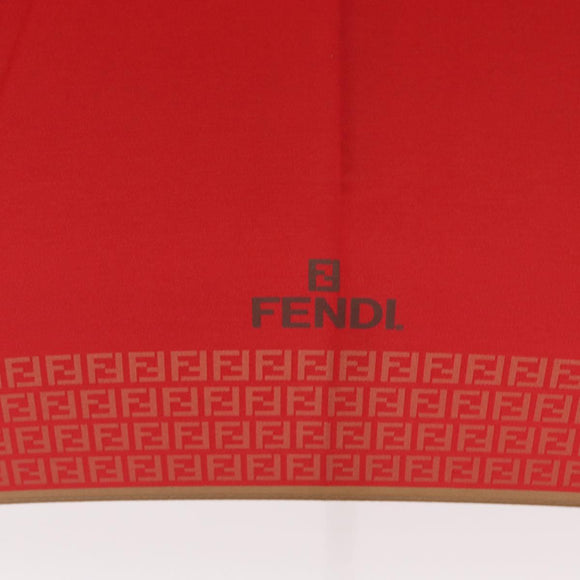 FENDI Zucchino Canvas Umbrella Nylon Red Auth ka2000