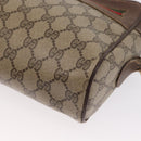 GUCCI GG Supreme Web Sherry Line Bag PVC Beige 001 113 6472 4028 Auth ka2001-11
